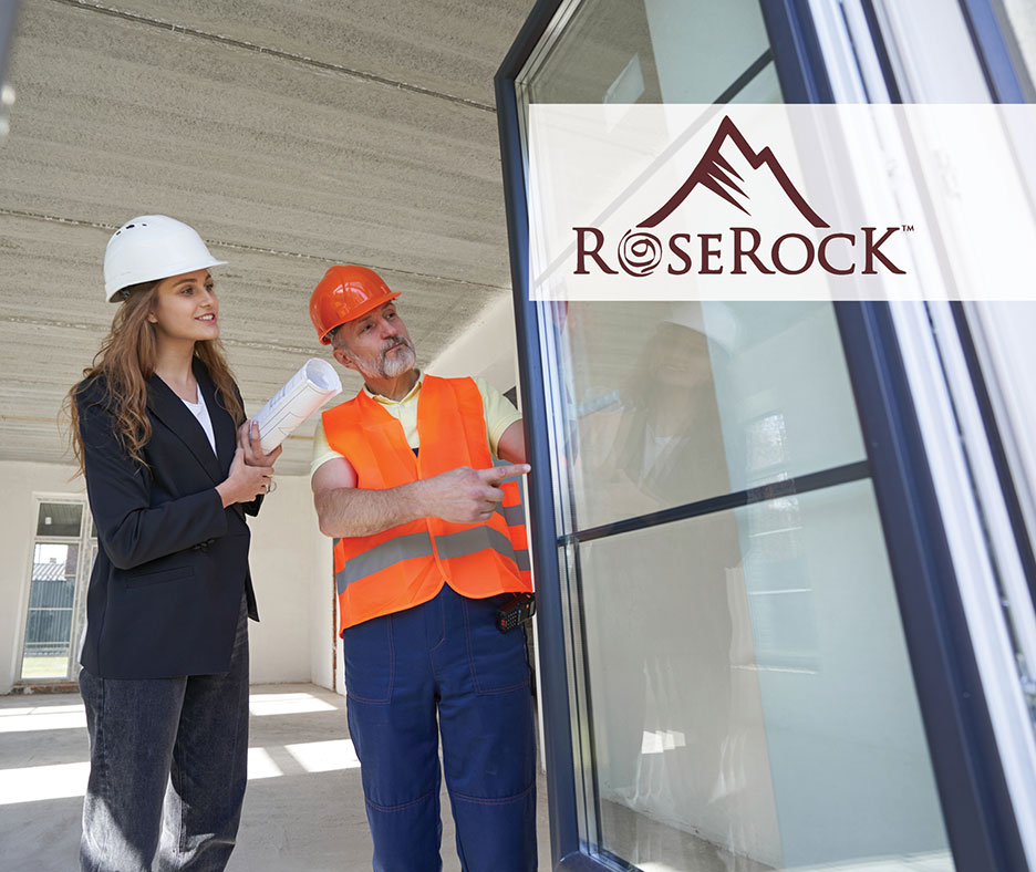 Real Estate Construction Project and RoseRock Logo