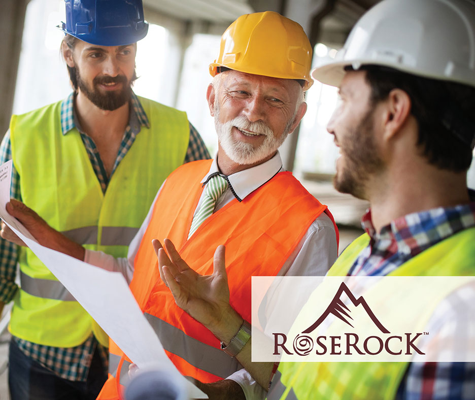 Real Estate Construction Project and RoseRock Logo